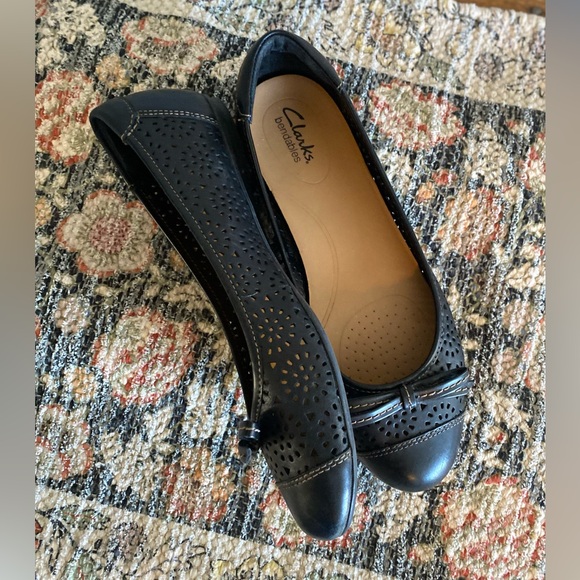 Clarks Women's Bendable Black Poem Journal Ballet Flats Size 9 - Picture 5 of 6